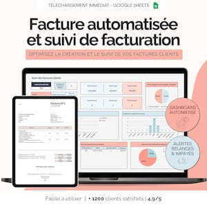 Create and track invoices | Billing dashboard | Customer invoice for self-employed | Google Sheets Small business template