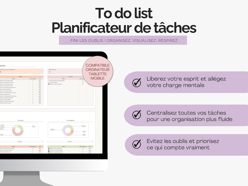 Libérez votre esprit et allégez votre charge mentale grâce au modèle to do list - suivi des tâches sur Google sheets