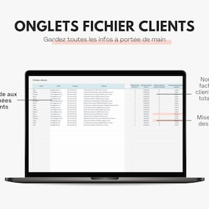 Fichier clients pour le suivi des factures