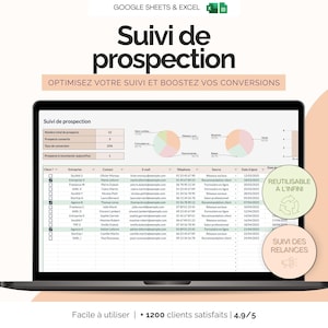 Seguimiento de prospectos en Excel y Hojas de Cálculo de Google | Hoja de cálculo para seguimiento de clientes potenciales | Seguimiento de ventas para autónomos (CRM simple)