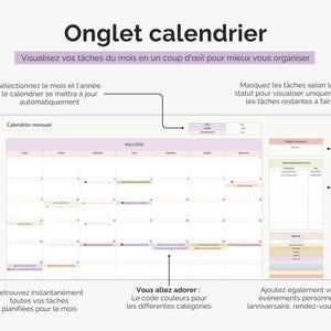 Visualisez automatiquement vos tâches du mois dans un calendrier mensuel