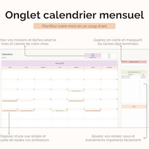 Calendrier mensuel automatisé suivi client Google sheets