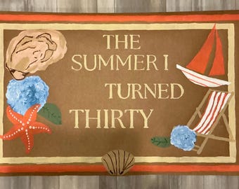 beach themed birthday banner