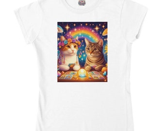 Tarot Cats Classic Womens Crewneck T-shirt