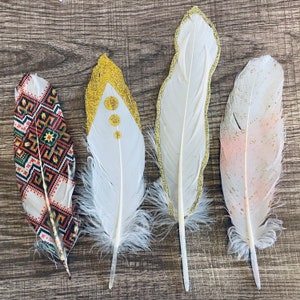 painted smudging feathers image 1