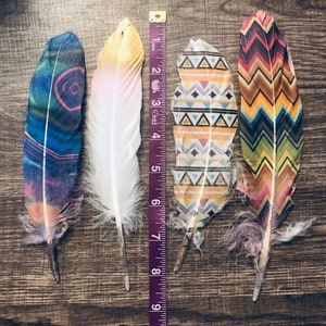 painted smudge feathers image 2