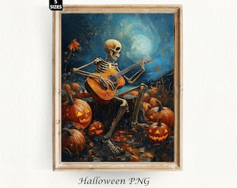 Halloween Painting Ghost Spooky Season Halloween Print Vintage Halloween Poster Ghost Halloween Pumpkin Decor Digital Download