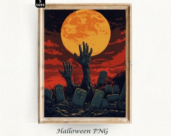 Halloween Gothic Print Ghost Painting Spooky Season Halloween Print Vintage Halloween Poster Ghost Halloween Decor Digital Download