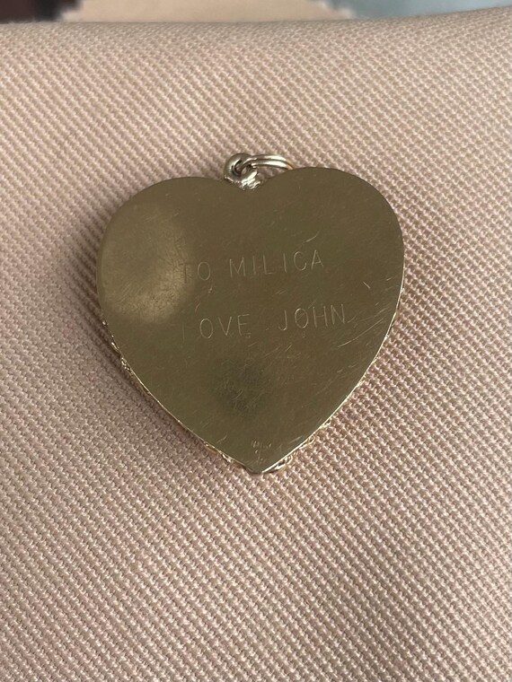 Statement Diamond Heart Locket • Vintage 14k Gold… - image 2