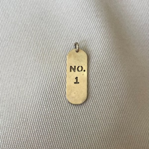 14k Gold No. 1 Charm • Solid Gold Vintage Pendant • Real Gold Number One Jewelry • Gift for Dad, Grad, Coach, or MVP