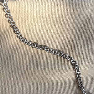 Vintage Sterling Silver Cable Chain Bracelet • Chunky Cable Chain Bracelet • Estate Silver Jewelry