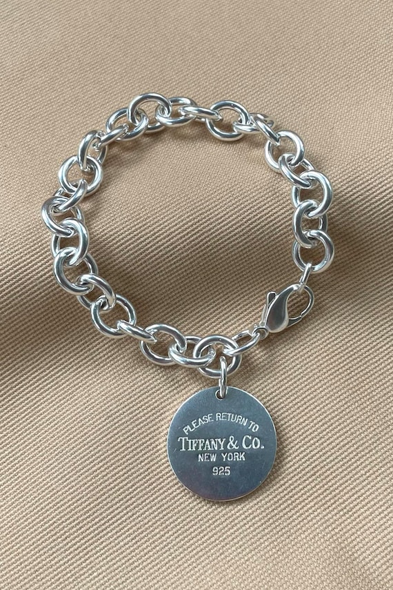 Return to Tiffany & Co. Sterling Silver Cable Chain Bracelet - Etsy