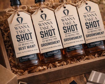 Groomsmen Proposal Shot Tags | Best Man, Groomsmen & Usher Tags | Printable Wedding Proposal Tags | Digital Download