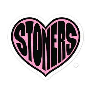 Stoners Heart Sticker | Stoner Sticker | Pink Heart Sticker | I Heart Stoners