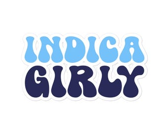 Adesivo Groovy Indica Girly / Stile anni '70 / Adesivi Stoner