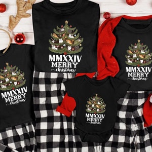 Family Christmas MMXXIV Shirt, Roman Numerals Christmas Shirt, Making Memories Together, Christmas Group Shirts, Matching Family Pajamas