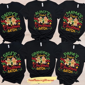 Matching Family Christmas Gingerbread T-Shirts: Holiday Pajama Party 2025