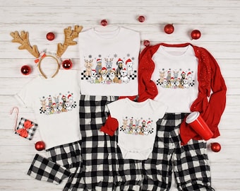 Dog Christmas T-Shirts: Family Matching Holiday Group Shirts