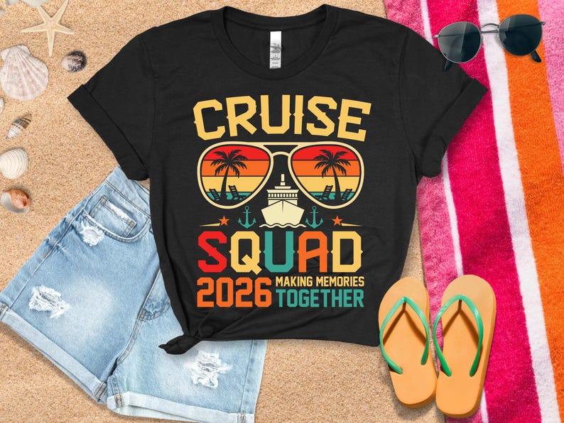 Family Cruise Shirts 2026 Matching Vacation Shirts, Cruise Squad Family Trip T-Shirt, Group Cruise Outfit, Summer Travel Tee image 10