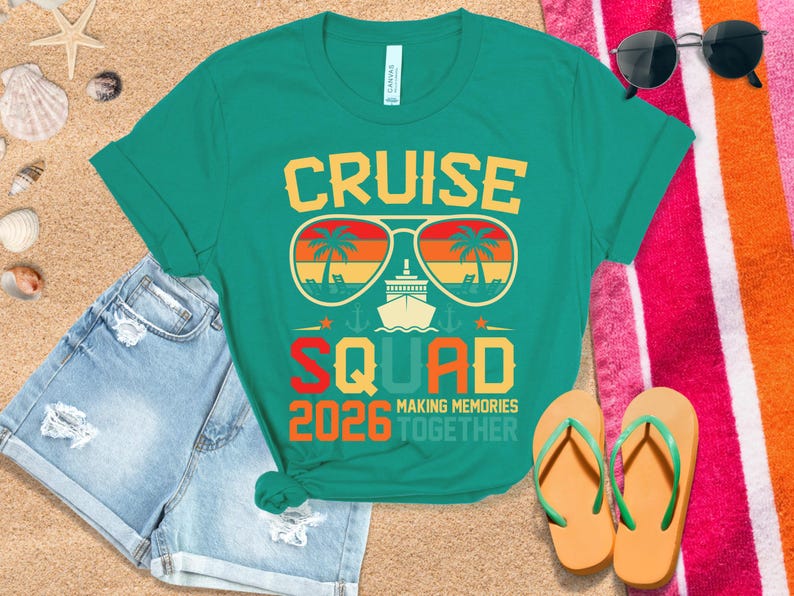 Family Cruise Shirts 2026 Matching Vacation Shirts, Cruise Squad Family Trip T-Shirt, Group Cruise Outfit, Summer Travel Tee image 6