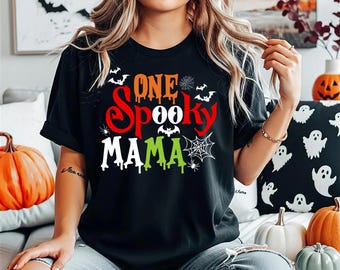One Spooky Mama Halloween Shirt, Fall Graphic Tee