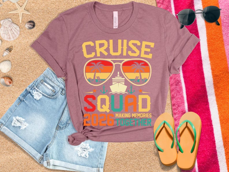 Family Cruise Shirts 2026 Matching Vacation Shirts, Cruise Squad Family Trip T-Shirt, Group Cruise Outfit, Summer Travel Tee image 4