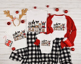 Dog Christmas T-Shirts: Family Matching Holiday Group Shirts