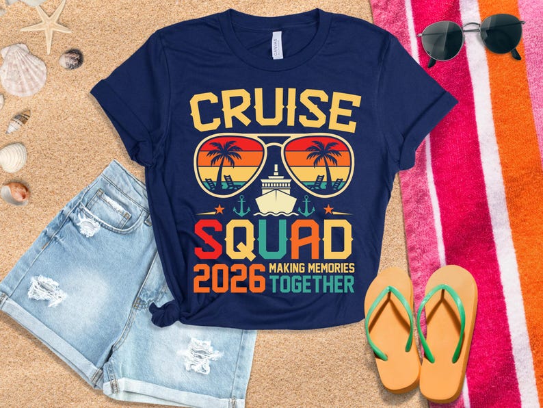 Family Cruise Shirts 2026 Matching Vacation Shirts, Cruise Squad Family Trip T-Shirt, Group Cruise Outfit, Summer Travel Tee image 3