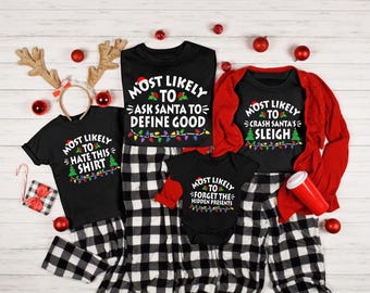 Funny Family Matching Christmas Shirt, Holiday Pajamas