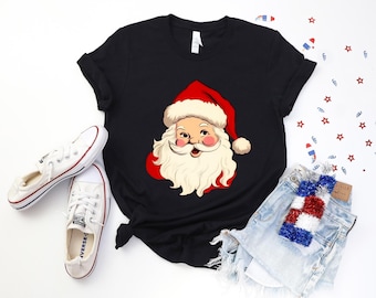 Vintage Santa Claus Christmas T-Shirt, Retro Holiday Tee