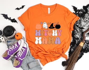 Hitchy Mama Ghost Halloween Shirt, Spooky Season Sweatshirt