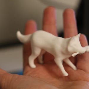 Tiny 3D Printed Sif Wolf - Dark Souls