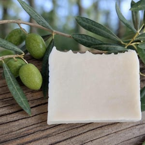 4,5oz Vegan OLIVE Soap Bar - Handmade, All Natural Ingredients, No Colorant, Cold Process Traditional Soap..