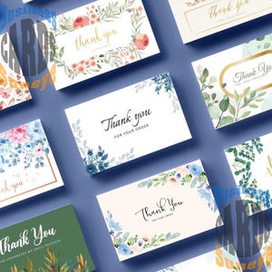Personalisierbare Danksagungskarten - Personalisiert und Elegant für Geschäft, Hochzeiten und Events