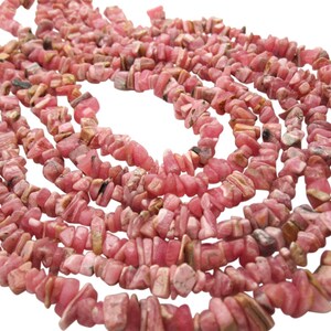 Rhodochrosite Beads Rhodocrosite Beads Rhodocrosite Chips SKU 5121A image 2