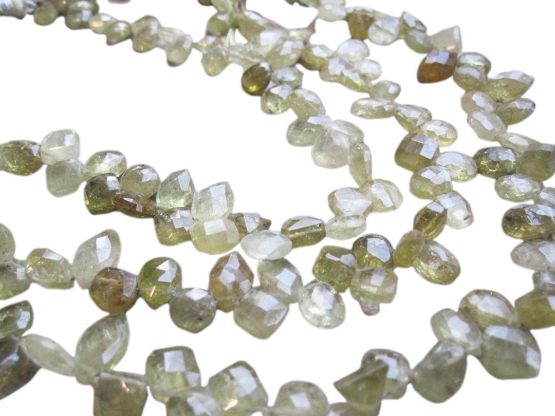 Grossular Garnet Beads Briolettes Green Garnet Beads Multi - Etsy