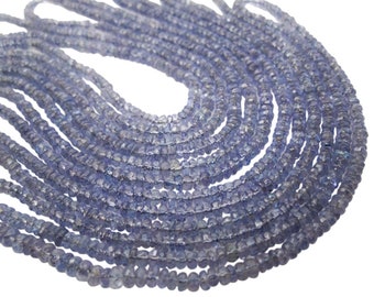 AAA Tanzanite Beads, Tanzanite Rondelles, Natural Tanzanite Beads, SKU 5211