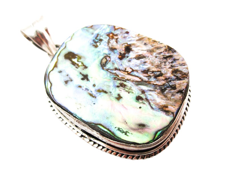 SKU 3791 Abalone Pendant Handmade in Bali Sterling Silver Abalone Sterling Silver Pendant
