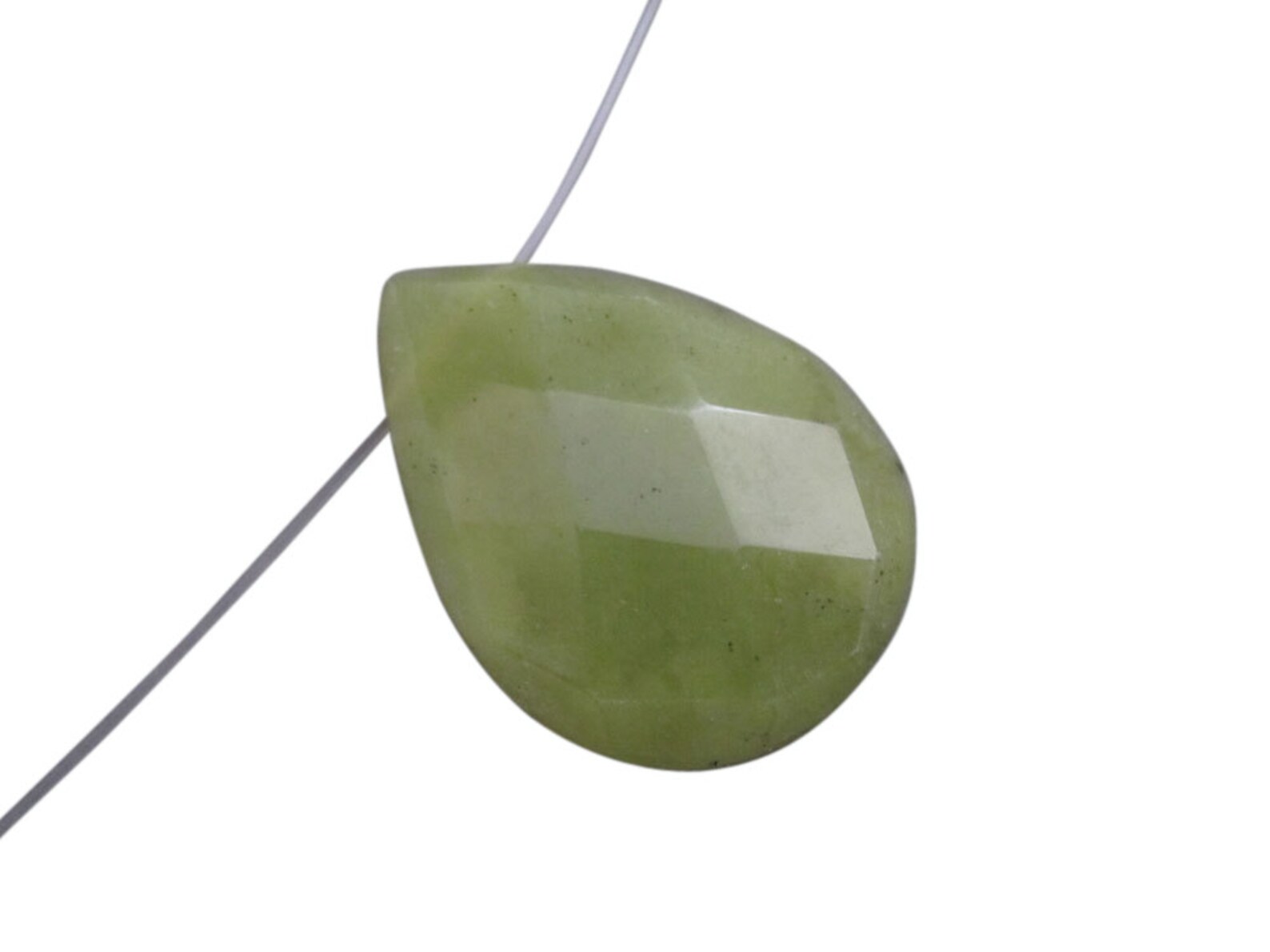 Olive Jade Pendant Olive Jade Briolette Focal 29mm X 39mm Etsy