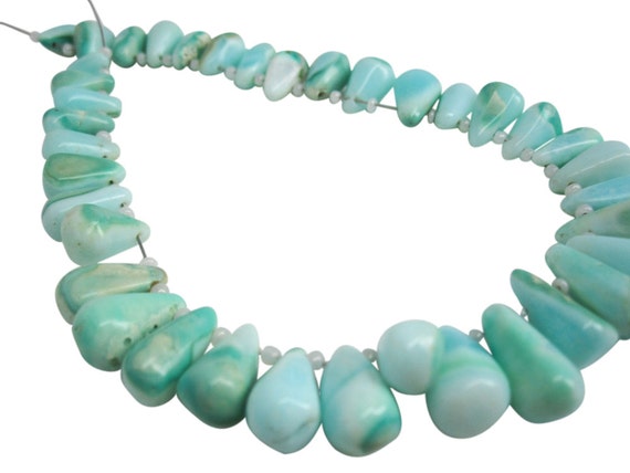 Peruvian Blue Opal Beads Teardrops Peruvian Opal Briolettes | Etsy