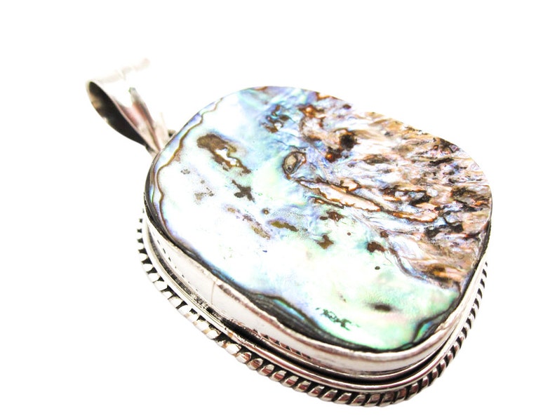 SKU 3791 Abalone Pendant Handmade in Bali Sterling Silver Abalone Sterling Silver Pendant