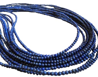Lapis Lazuli Beads | 2.4mm Round | Smooth Round | Natural Lapis Beads | Wholesale | Blue Gemstone Beads | SKU 2455