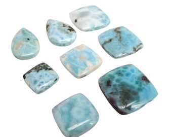 Larimar Cabochon, Larimar Pendant, Larimar Stone,Blue Dominican Larimar, SKU 4783