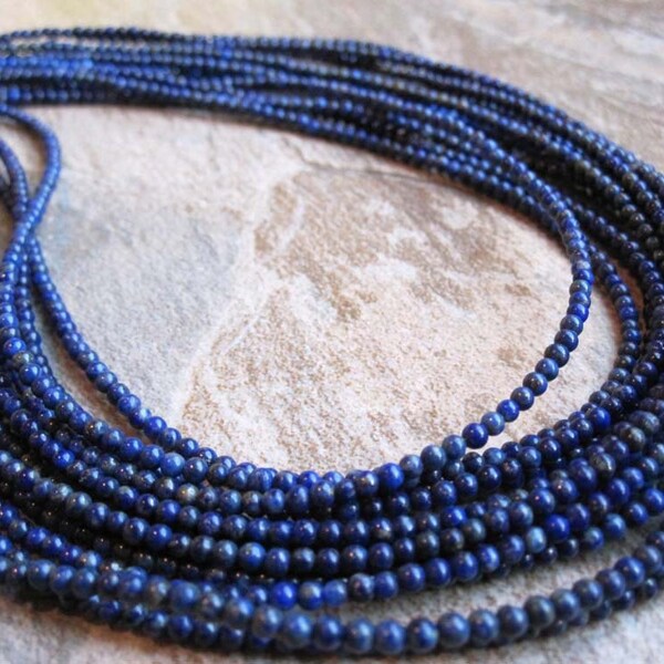 2.4mm Round Lapis Lazuli