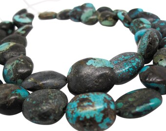 Turquoise Nugget | Turquoise Beads | Green Blue Turquoise | Pebbles | December Birthstone | SKU 4547A