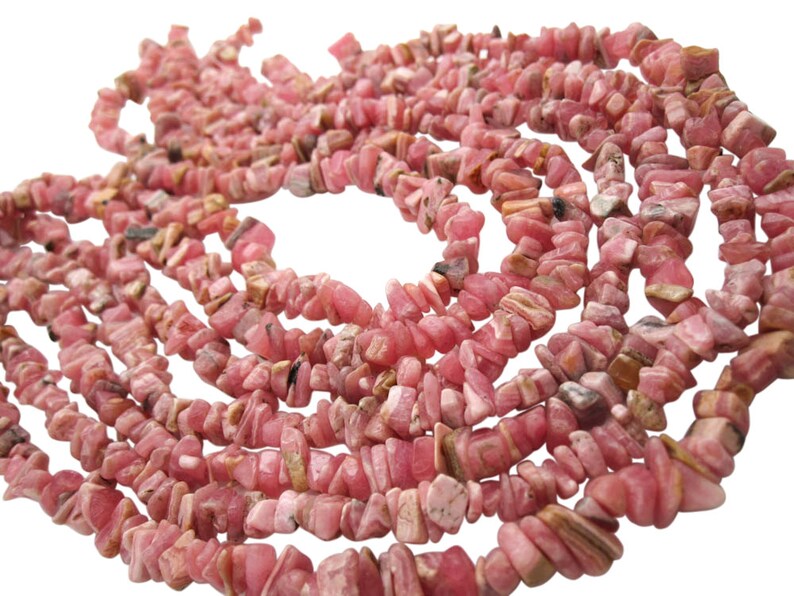 Rhodochrosite Beads Rhodocrosite Beads Rhodocrosite Chips SKU 5121A image 4