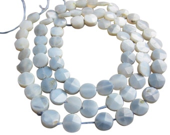 Owyhee Opal, Owyhee Blue Opal, Owyhee, Natural Owyhee Opal, Faceted Coin, Oregon Opal, 5mm, Blue Oregon Opal, Wholesale Owyhee, SKU 2458