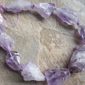 Amethyst Large Freeform Nuggets FULL STRAND image 1