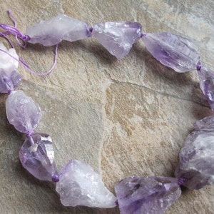 Amethyst Large Freeform Nuggets FULL STRAND image 2