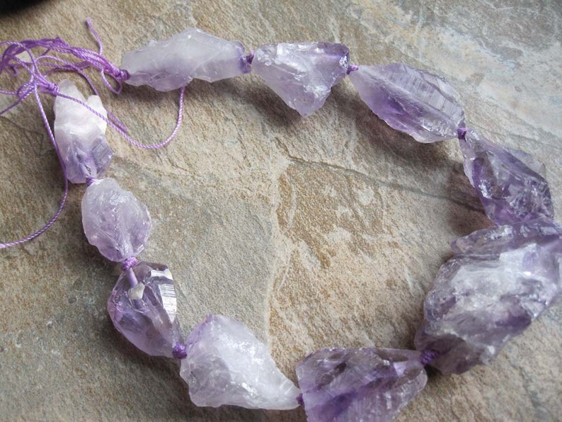 Amethyst Large Freeform Nuggets FULL STRAND image 2